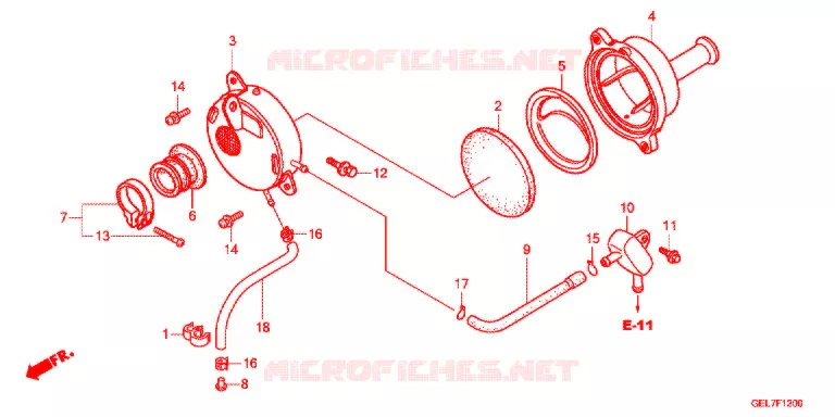 FILTRE A AIR Honda MOTO 50 CRF 2017  CRF50FH