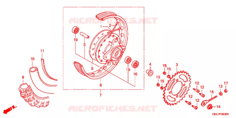 ROUE ARRIERE Honda MOTO 50 CRF 2021  CRF50FH