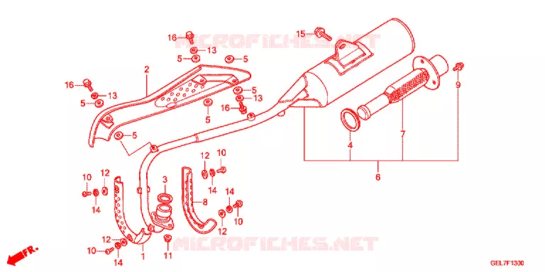 SILENCIEUX D'ECHAPPEMENT Honda MOTO 50 CRF 2020  CRF50FH
