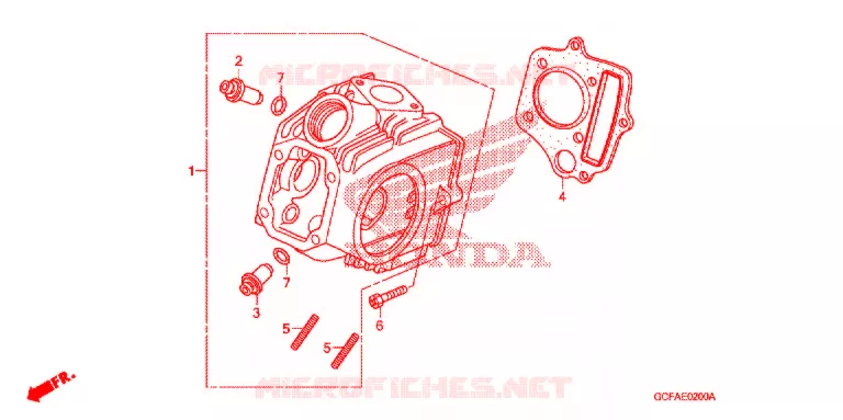CULASSE Honda MOTO 70 CRF 2004  CRF70F4