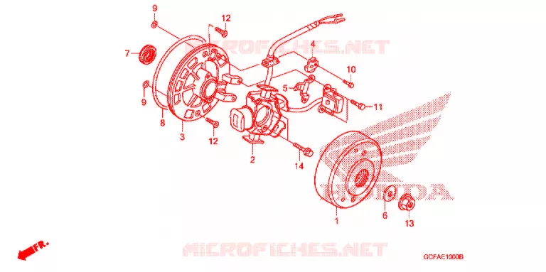 ALTERNATEUR Honda MOTO 70 CRF 2004  CRF70F4