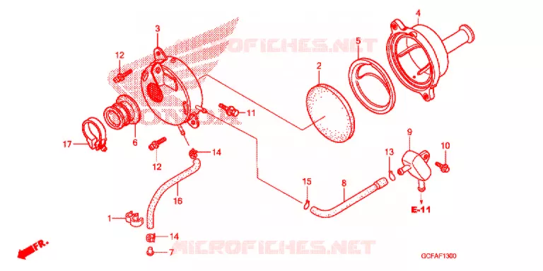 FILTRE A AIR Honda MOTO 70 CRF 2005  CRF70F5