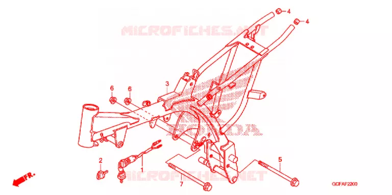 CADRE Honda MOTO 70 CRF 2008  CRF70F8