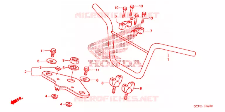 GUIDON - TE DE FOURCHE Honda MOTO 70 CRF 2010  CRF70F9