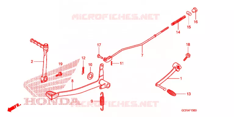 PEDALE Honda MOTO 70 CRF 2009  CRF70F9