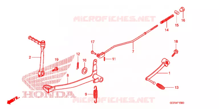 PEDALE Honda MOTO 50 CRF 2011  CRF70FB