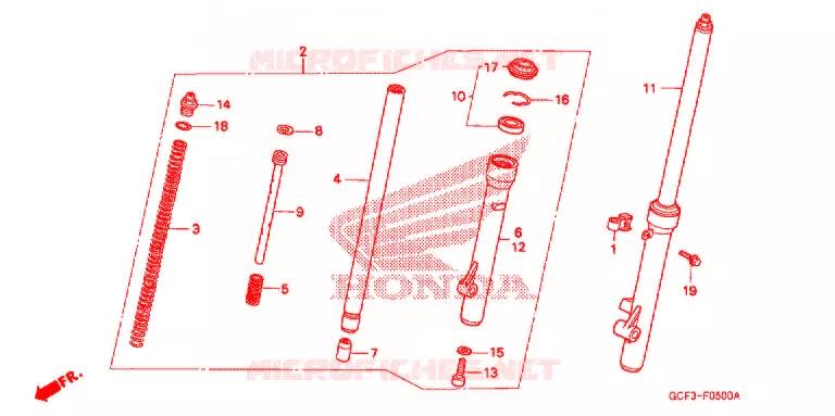 FOURCHE Honda MOTO 50 CRF 2012  CRF70FC