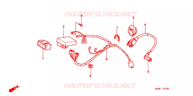 FAISCEAU DES FILS Honda MOTO 80 CRF 2004  CRF80F4