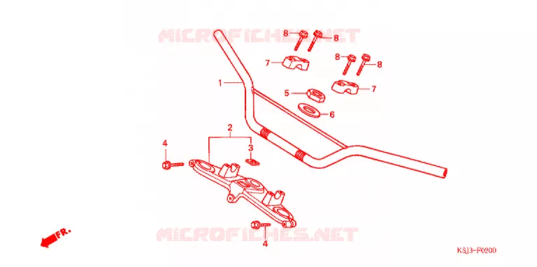 GUIDON Honda MOTO 80 CRF 2005  CRF80F5