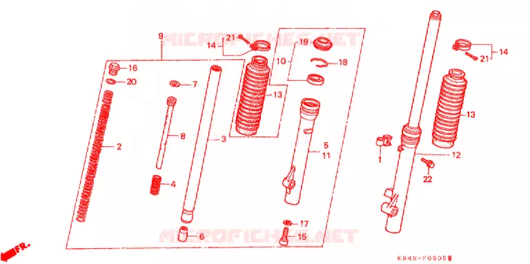 FOURCHE Honda MOTO 80 CRF 2006  CRF80F6