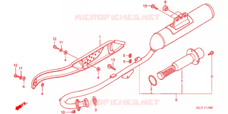 SILENCIEUX D'ECHAPPEMENT Honda MOTO 80 CRF 2006  CRF80F6