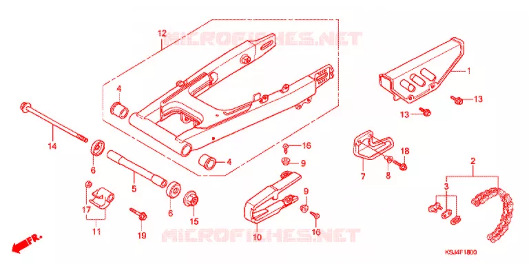 BRAS OSCILLANT Honda MOTO 80 CRF 2006  CRF80F6