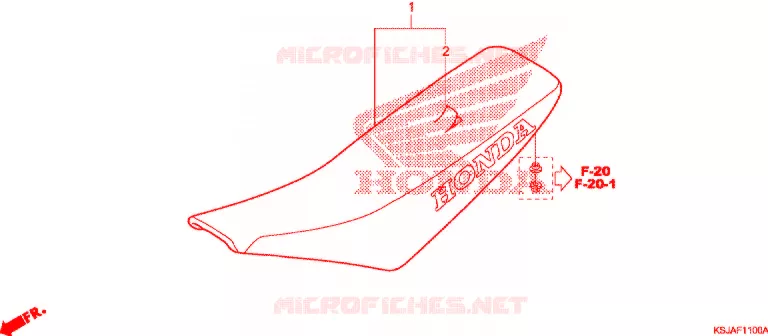 SELLE Honda MOTO 80 CRF 2008  CRF80F8