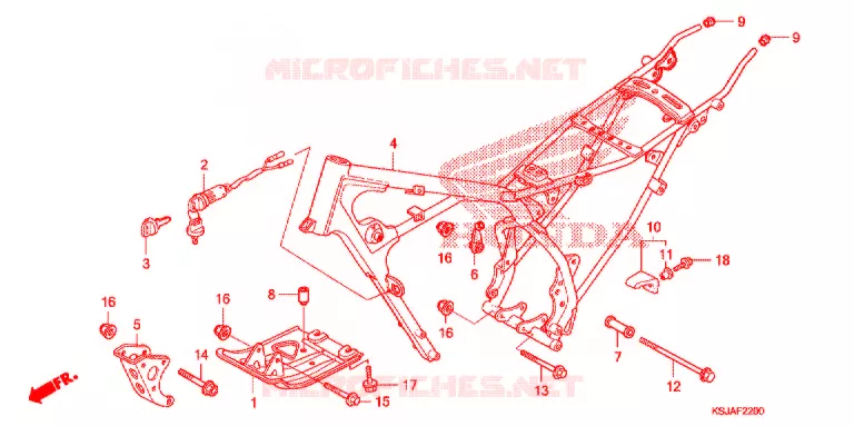 CADRE Honda MOTO 80 CRF 2008  CRF80F8