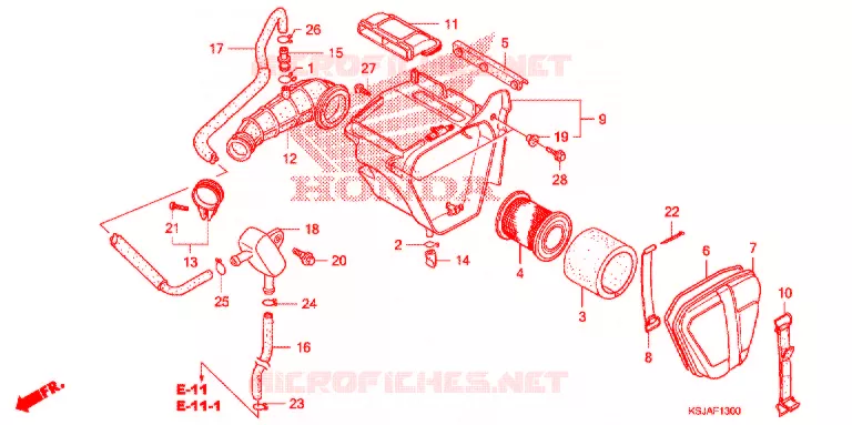 FILTRE A AIR Honda MOTO 80 CRF 2008  CRF80F8