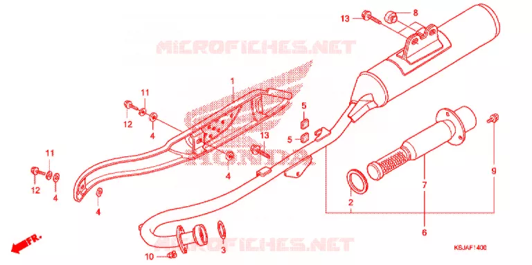 SILENCIEUX D'ECHAPPEMENT Honda MOTO 80 CRF 2008  CRF80F8