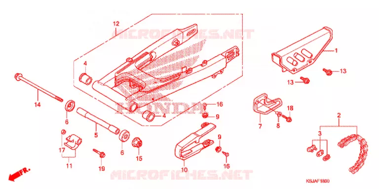 BRAS OSCILLANT Honda MOTO 80 CRF 2009  CRF80F9