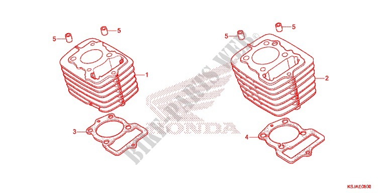 CYLINDRE pour Honda CRF 80 2009