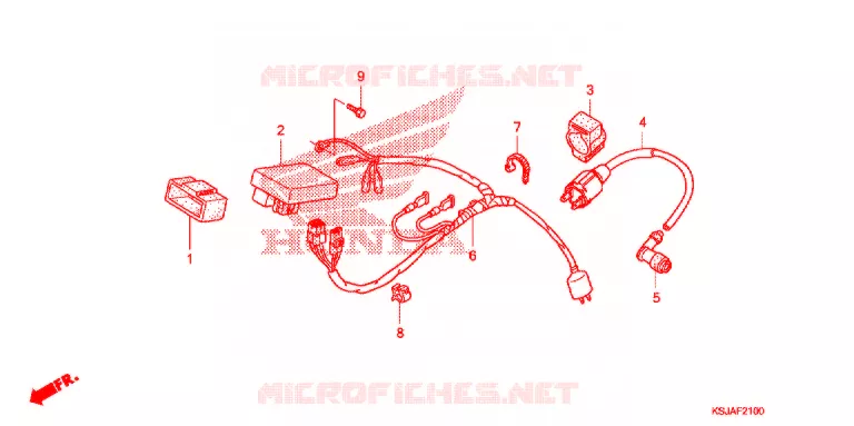 FAISCEAU DES FILS Honda MOTO 80 CRF 2009  CRF80F9