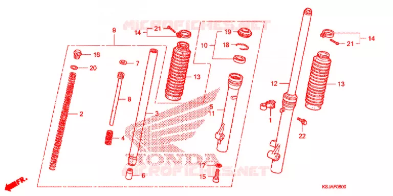 FOURCHE Honda MOTO 80 CRF 2009  CRF80F9