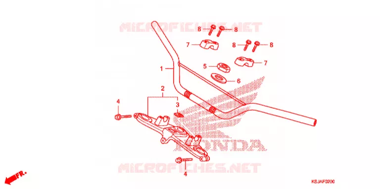 GUIDON Honda MOTO 80 CRF 2009  CRF80F9