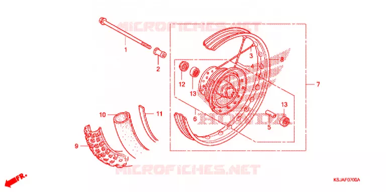 ROUE AVANT Honda MOTO 80 CRF 2009  CRF80F9