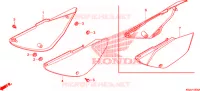 COUVERCLES LATERAUX pour Honda CRF 80 2010