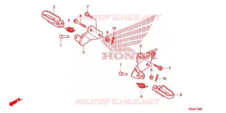 REPOSE PIED Honda MOTO 80 CRF 2010  CRF80FA