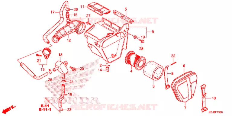 FILTRE A AIR Honda MOTO 80 CRF 2012  CRF80FC