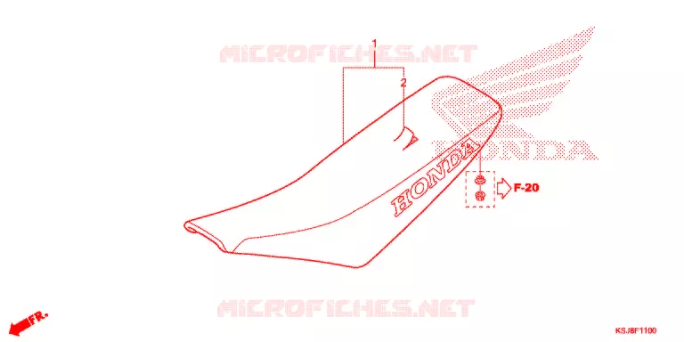 SELLE Honda MOTO 80 CRF 2012  CRF80FC