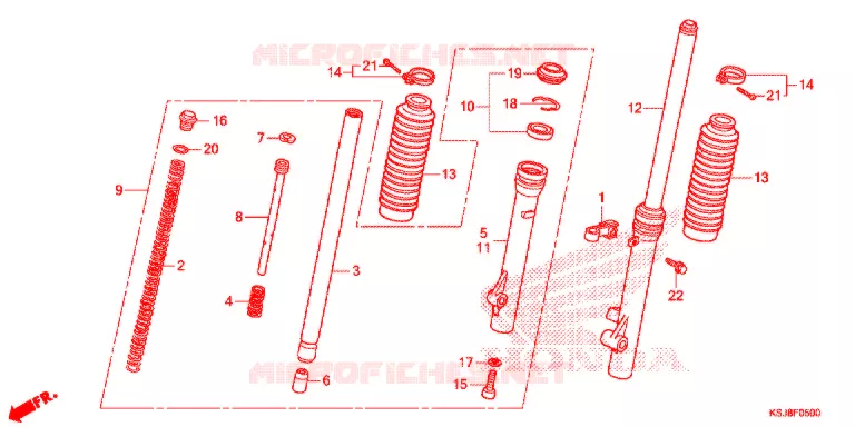 FOURCHE Honda MOTO 80 CRF 2013  CRF80FD
