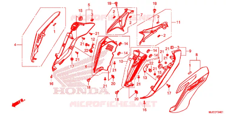 OUIES DE RADIATEUR (2) Honda MOTO 650 CB 2018  CB650FAH