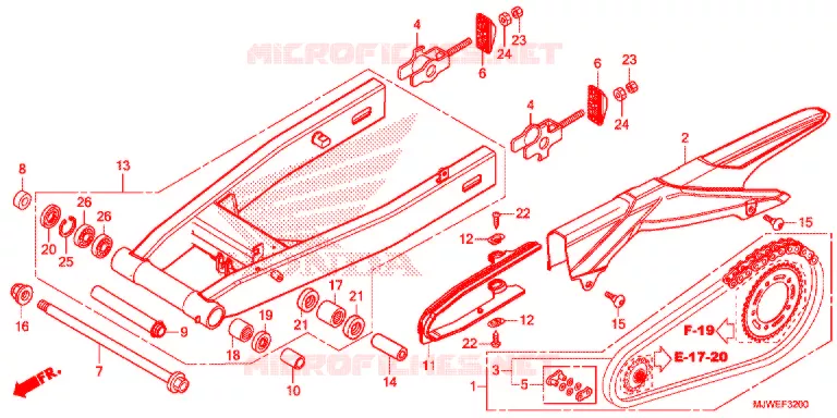 BRAS OSCILLANT Honda MOTO 500 CBR 2017  CBR500RAH