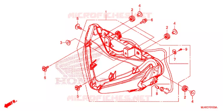 PHARE Honda MOTO 500 CBR 2017  CBR500RAH