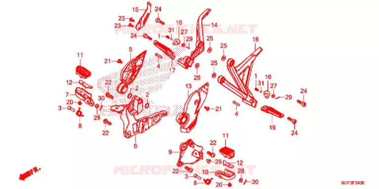 REPOSE PIED Honda MOTO 1000 AFRICA-TWIN 2017  CRF1000AH
