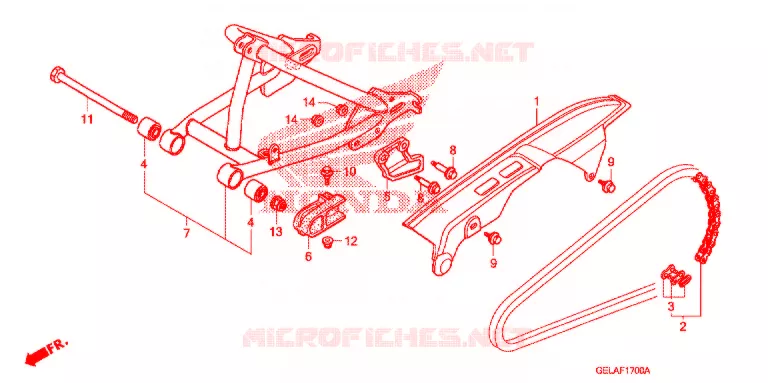 BRAS OSCILLANT Honda MOTO 50 CRF 2010  CRF50F9