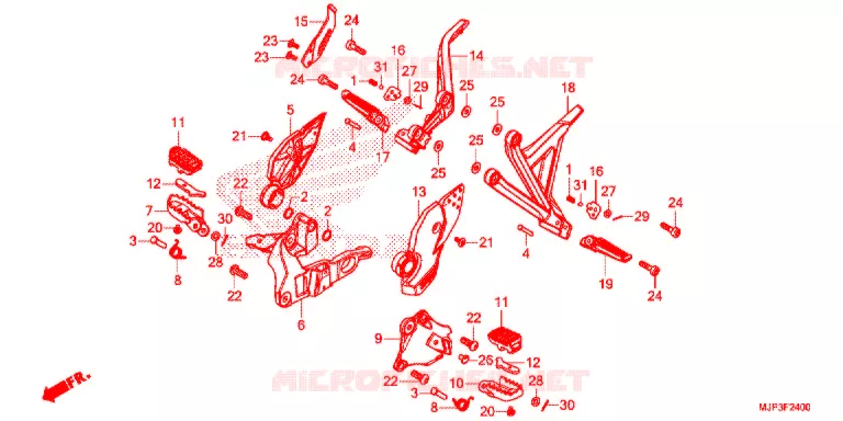 REPOSE PIED Honda MOTO 1000 AFRICA-TWIN 2018  CRF1000DH