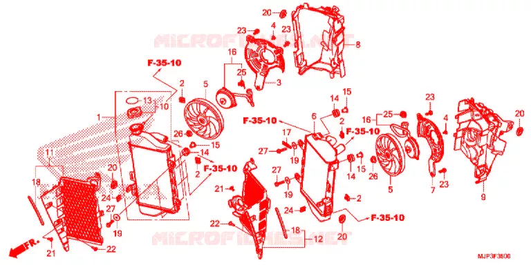 RADIATEUR Honda MOTO 1000 AFRICA-TWIN 2017  CRF1000DH