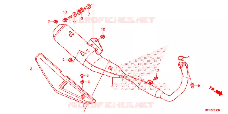 SILENCIEUX D'ECHAPPEMENT Honda MOTO 125 CB 2017  GLR1251WHH