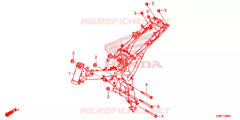 CADRE Honda MOTO 125 MSX 2018  MSX125AH