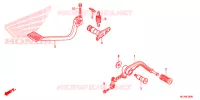 PEDALE pour Honda GL 1800 GOLD WING BASE,  RED 2015