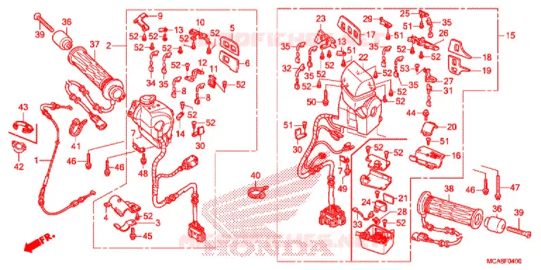 COMMODOS - POIGNEES Honda MOTO 1800 GOLD-WING 2015  GL1800F