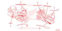 AUTOCOLLANTS pour Honda GL 1800 GOLD WING ABS NAVI GRAY 2016