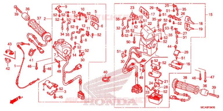 COMMODOS - POIGNEES Honda MOTO 1800 GOLD-WING 2016  GL1800G