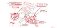 ETIQUETTE DE PRECAUTIONS pour Honda CB 1000 R ABS BLACK 2012