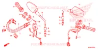 COMMODO   CABLE   RETROVISEUR pour Honda CB 1000 R ABS RED 2014