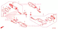 CLIGNOTANT pour Honda CB 300 POLICE BLUE LIGHT 2016