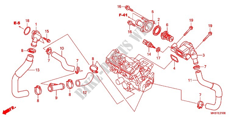 THERMOSTAT pour Honda CBR 1000 SP ABS REPSOL 2015