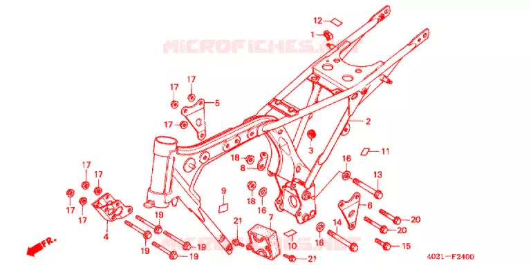 CADRE Honda MOTO 125 CD 2001  CD125T1
