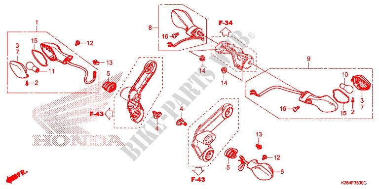 CLIGNOTANT pour Honda GROM 125 2014